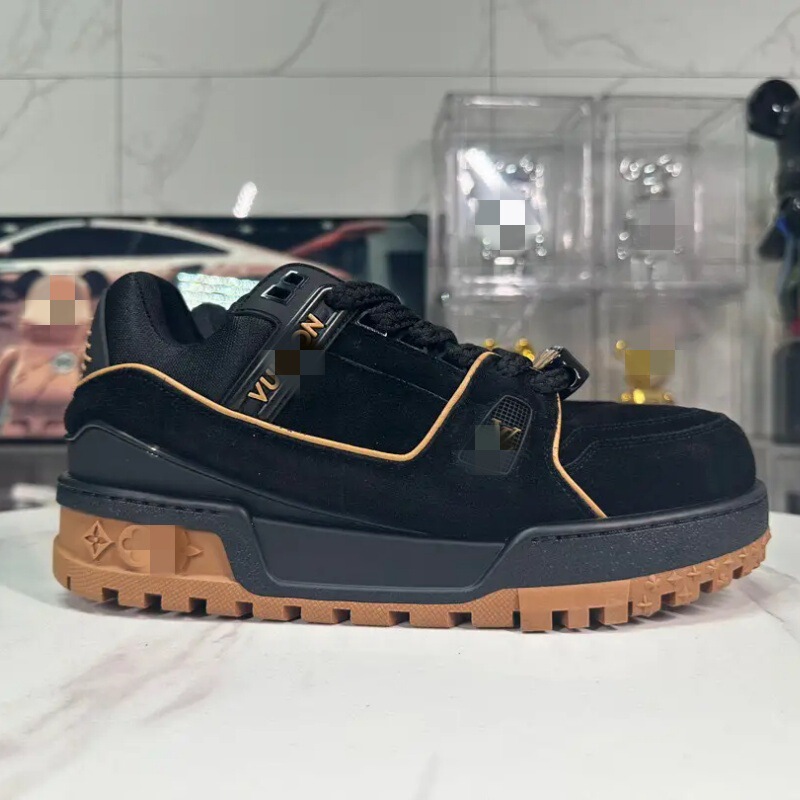 Lujia trainer Little Fat Ding printed genuine leather white shoes for men and women, thick-soled sports shoes, warm casual sneakers