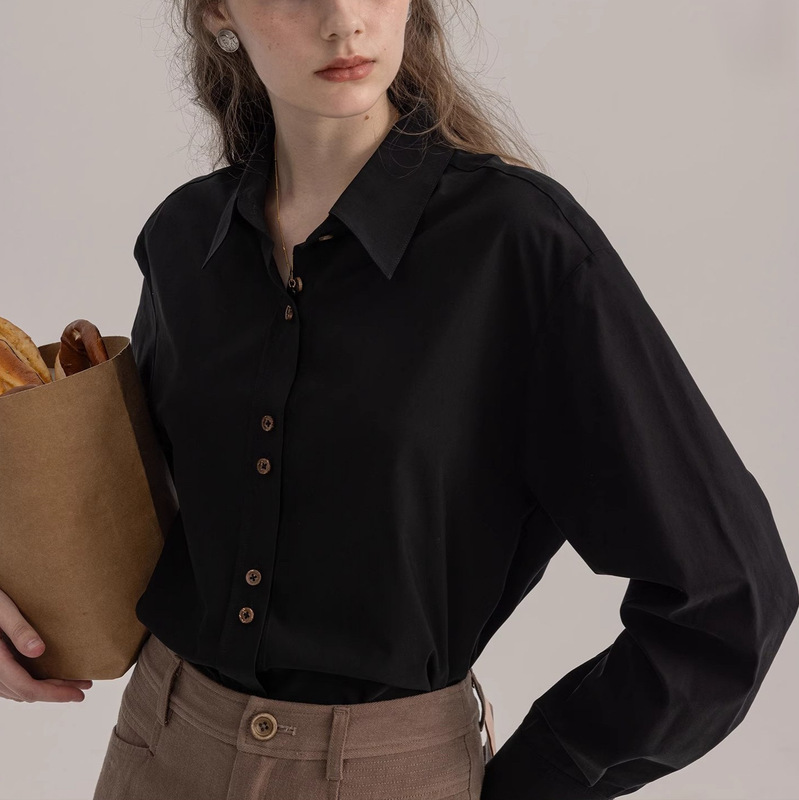 Daijyart "Frida's Rose" Suede Forged French Work Clothing Long-Sleeved Shirt with Embroidered Back Daijyart "Frida's Rose" Suede Forged French Work Clothing Long-Sleeved Shirt with Embroidered Back