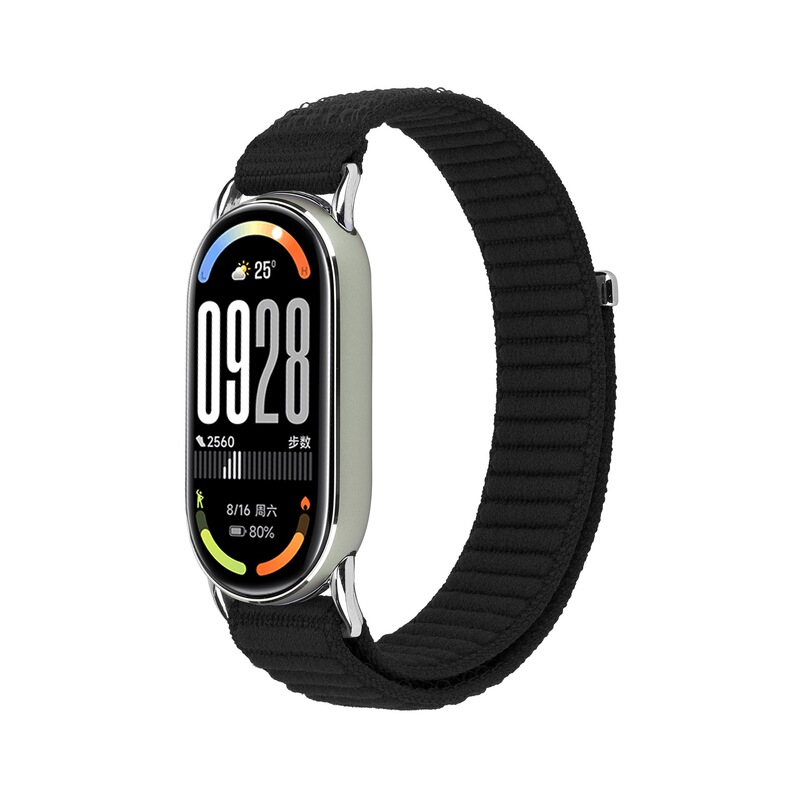 适用小米手环10表带波浪纹尼龙回环编织表带 mi band8/9 尼龙表带|undefined