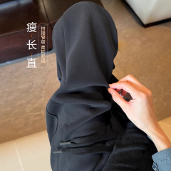 运动裤女春秋季2025新款高腰垂感宽松阔腿裤小个子直筒香蕉卫裤子