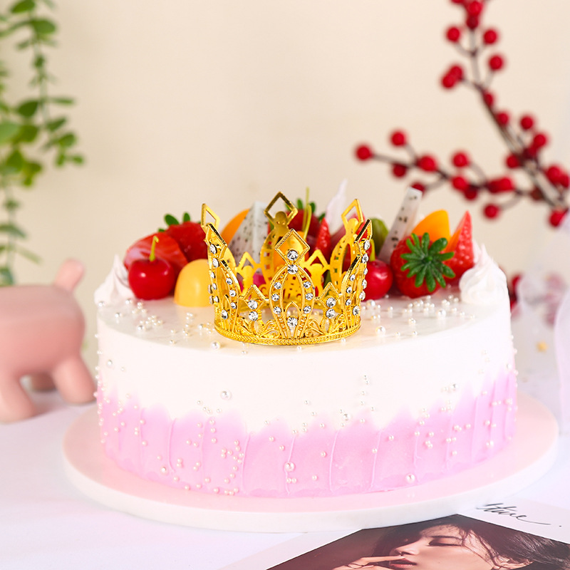 Corona decorativa para pasteles, perlas de reina/princesa, ideal para bodas, cumpleaños y fiestas infantiles