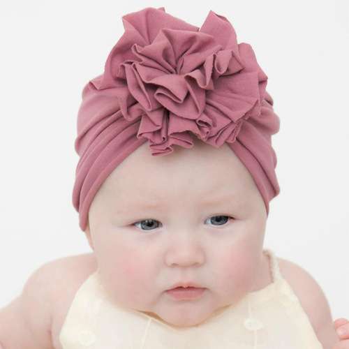 European and American children's handmade flower hats for newborns, petal-shaped baby hats for boys and girls, export headband hats for wholesale