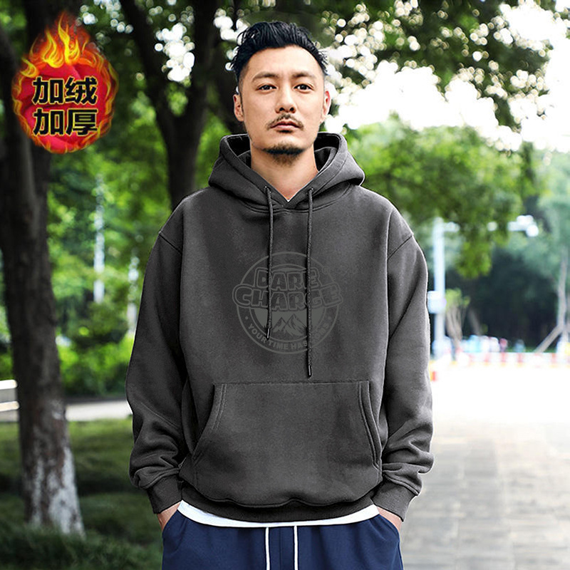 dark gray Hooded fleece-lined -990 [Quality Edition] GL
