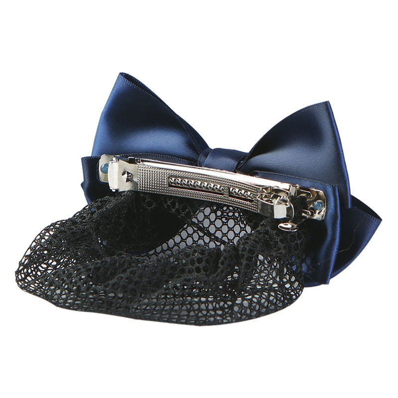 Korean-Style Bowknot Hairpin for Stewardess, Nurse, Hotel, and Telecommunications Staff, Handmade Hair Accessory
