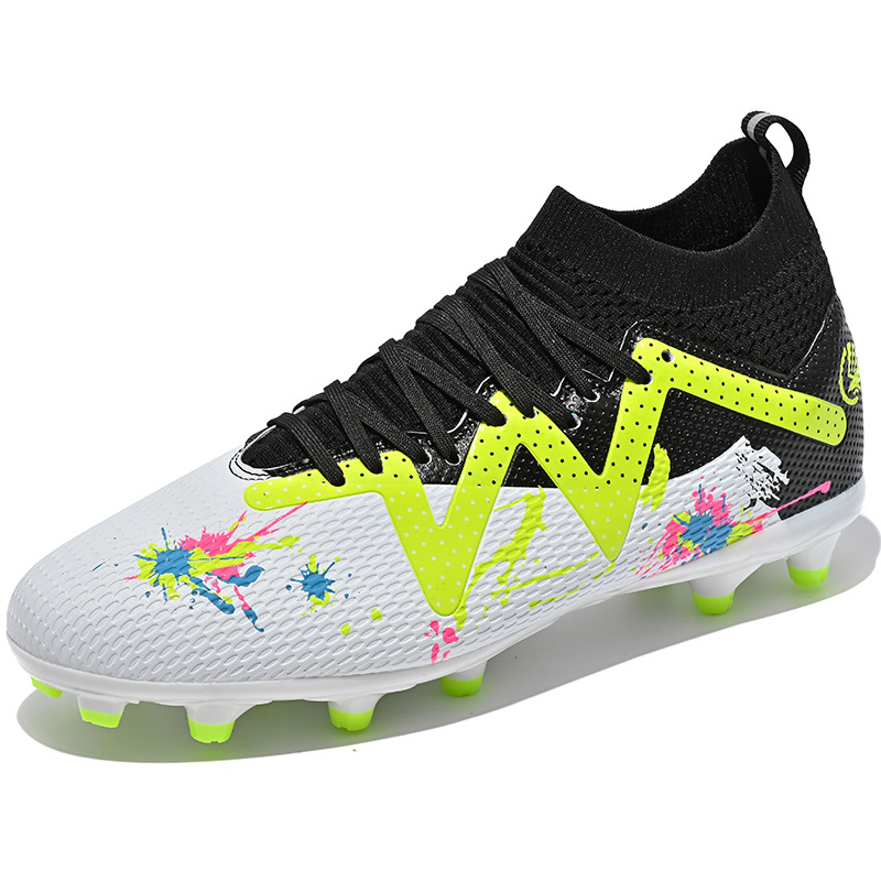 Venta al por mayor zapatos de fútbol para niños y niñas de alta superior roto uñas jóvenes deportes TF entrenamiento zapatos de fútbol