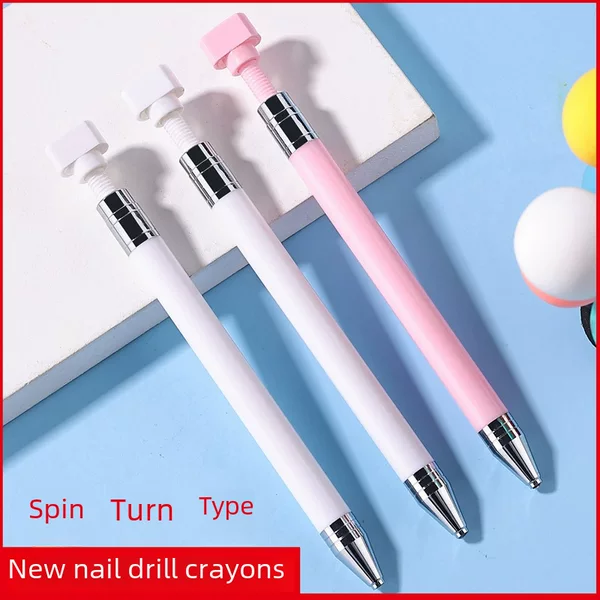 Source Factory New Manicure Dot Pen Tool Rotating Dot Drill Crayon Sticky Drill Pen Manicure Dot Crayon Sticker Diamond