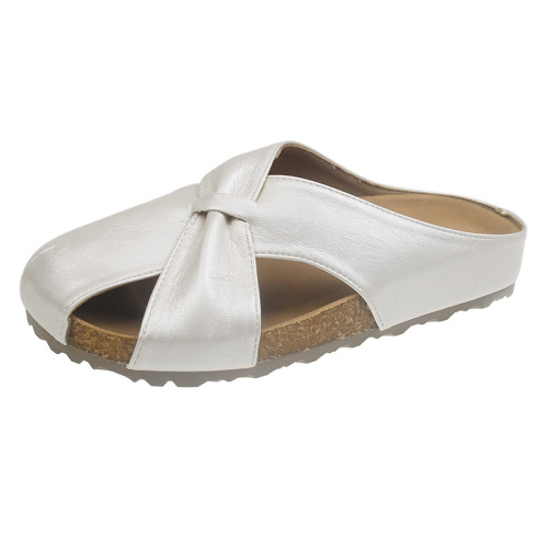 Baotou hollowed-out Birkenstock half-slippers women's 2025 summer new high-end platform sandals with breathable outdoor slippers for wearing with skirts