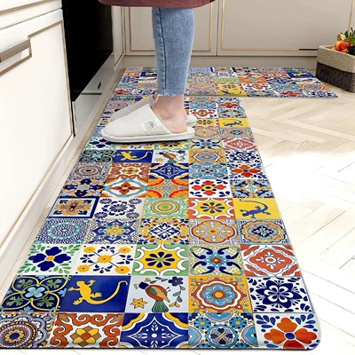 and Water-Absorbing Easy-Care Floor Mat — Avtomobil döşəmə paspasları - jn-abstract-kitchen-mat-2-4060cm-crystal-velvet