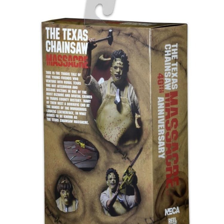 NECA徳州チェーンソー人狂皮顔Leatherface 40周年版フィギュア人形人形人形人形|undefined
