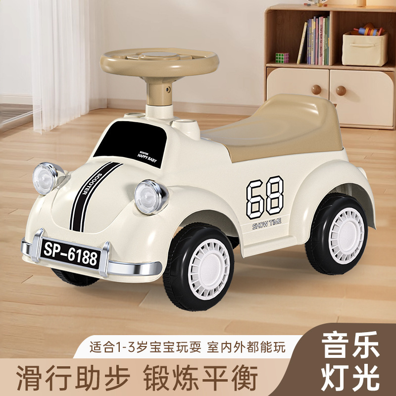 Children's Balance Car Scooter 1-3 Years Old Male and Female Baby Four-Wheel Pedalless Bicycle Sliding Car