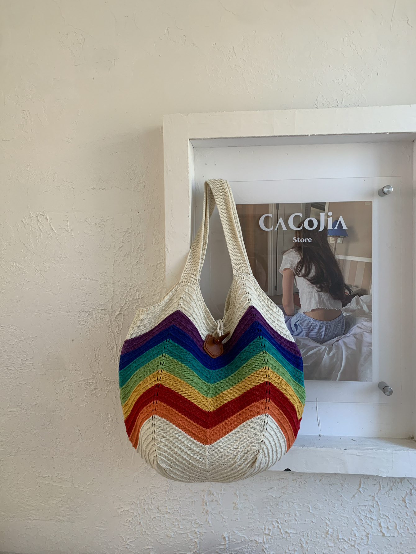 Beach Vacation Style Knitted Bag For Women, Fashionable Versatile Simple Shoulder Bag, Lazy Style Woven Tote Bag - Thumbnail 8