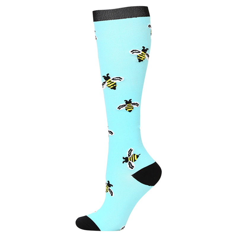 Calzini a compressione casual da esterno in stile animale, stile Jacquard Calf 2025d, per uomo e donna_voghion.com