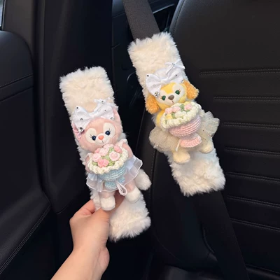 Cute Car Seatbelt Shoulder: Seat belt shoulder pad - purchasing-level-sweet-face-lina-belle-holding-flowers-baking-cakes-holding-flowers