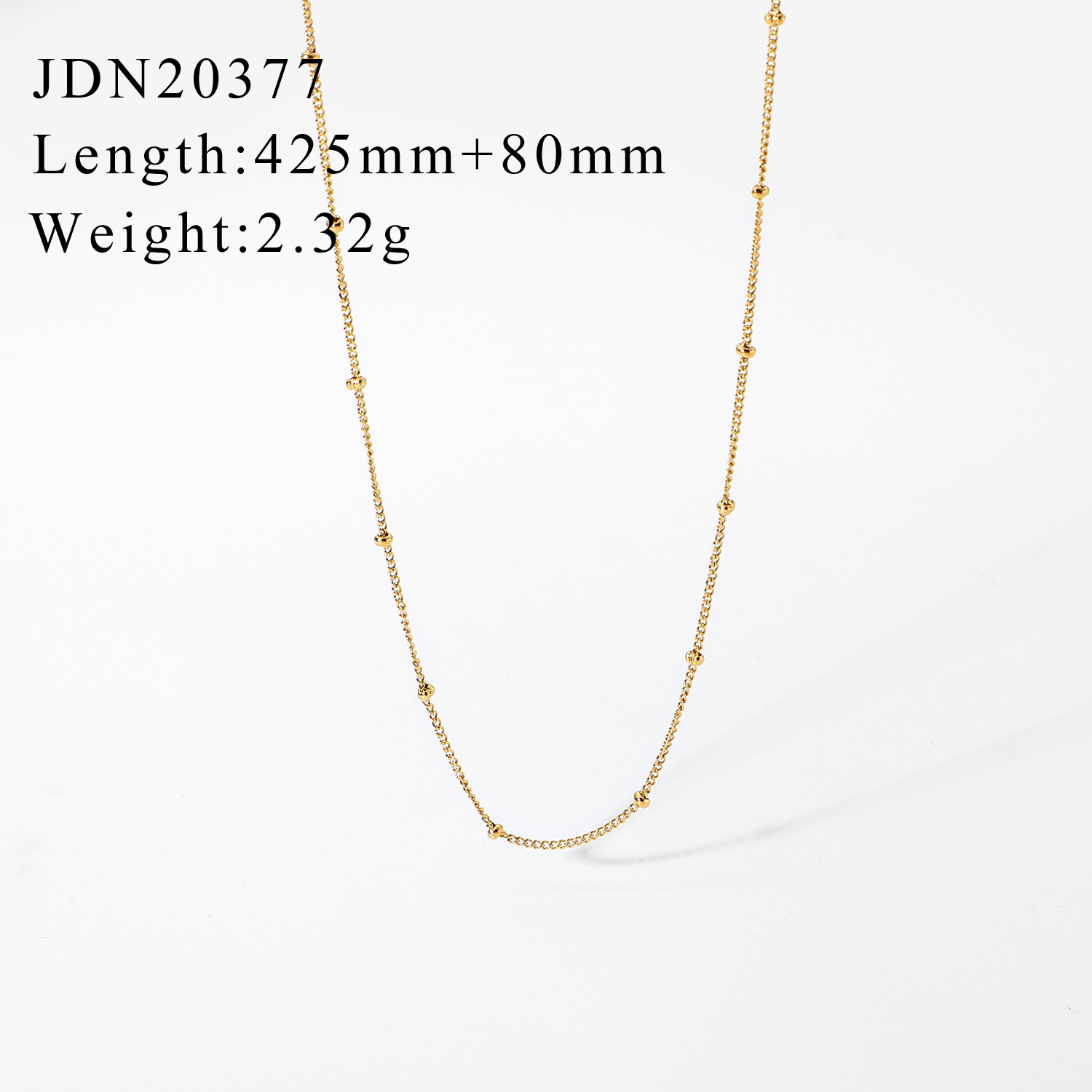 European And American Ins Rust-free Waterproof Stainless Steel Fine Bead Necklace Necklace Women's Minimalist Fashion Ornament display picture 9