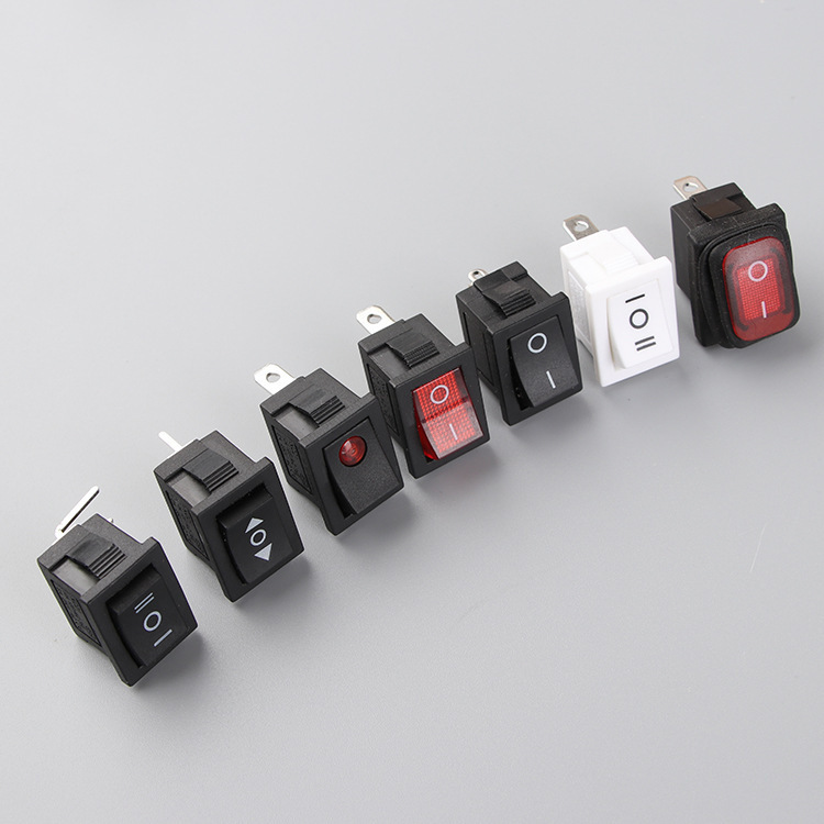 小船型开关KCD1 电闸饮水机船形翘板 15*21电源开关 点灯二脚三脚