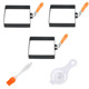 Square omelette set of 3 + brush + egg filter
