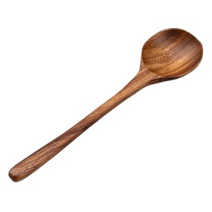 Factory wholesale teak tableware small spoon adult wooden spoon seasoning spoon jam spoon Acacia wooden spoon solid wood soup spoon