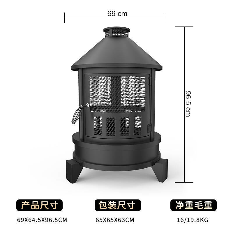 Inventario multifuncional al aire libre barbacoa horno de calefacción patio horno de calefacción horno de campana horno de jardín de vivienda hotel
