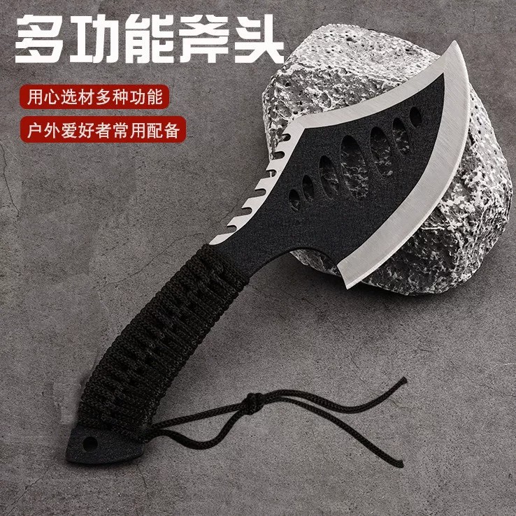 高碳钢多功能户外斧头刀野外求生开山斧便携劈柴砍树斧头现货批发