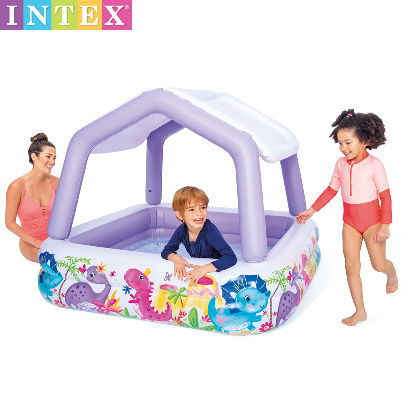Original genuine INTEX sunshade inflatable family swimming pool paddling pool ocean ball pool children sand pool 57470