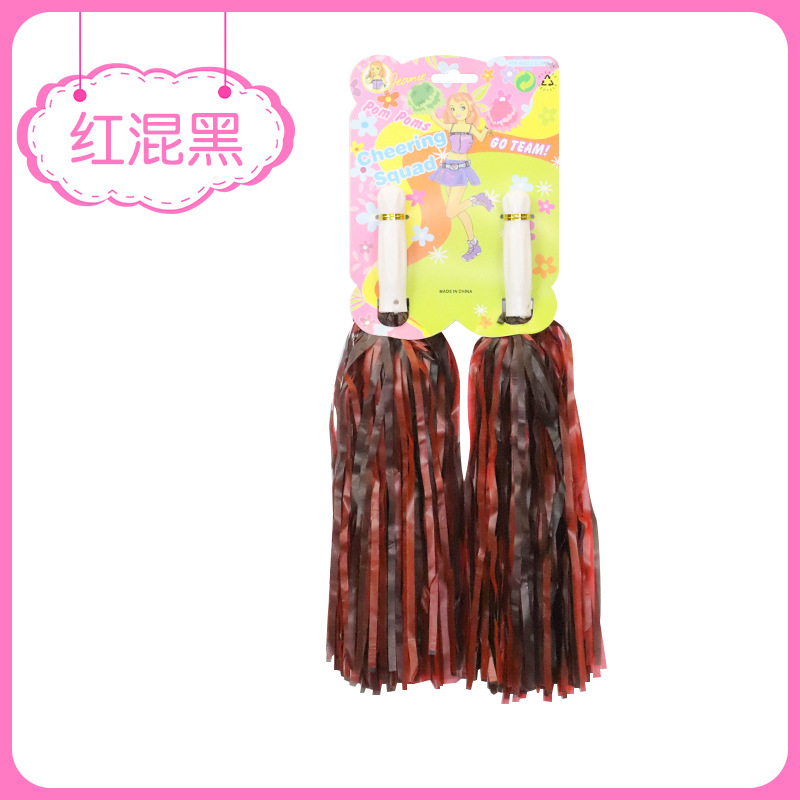 Pompones de Cheerleading de Plástico con Mango Artesanal para Baile