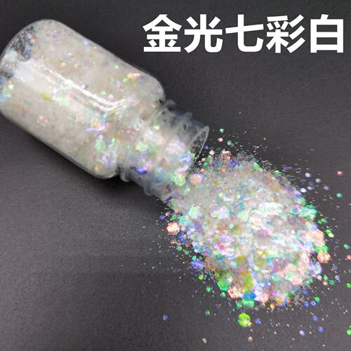 Glitter Crystal Droplet Slime DIY Slime Glitter Stage Decor Gold Foil Powder Hexagon Flow Material