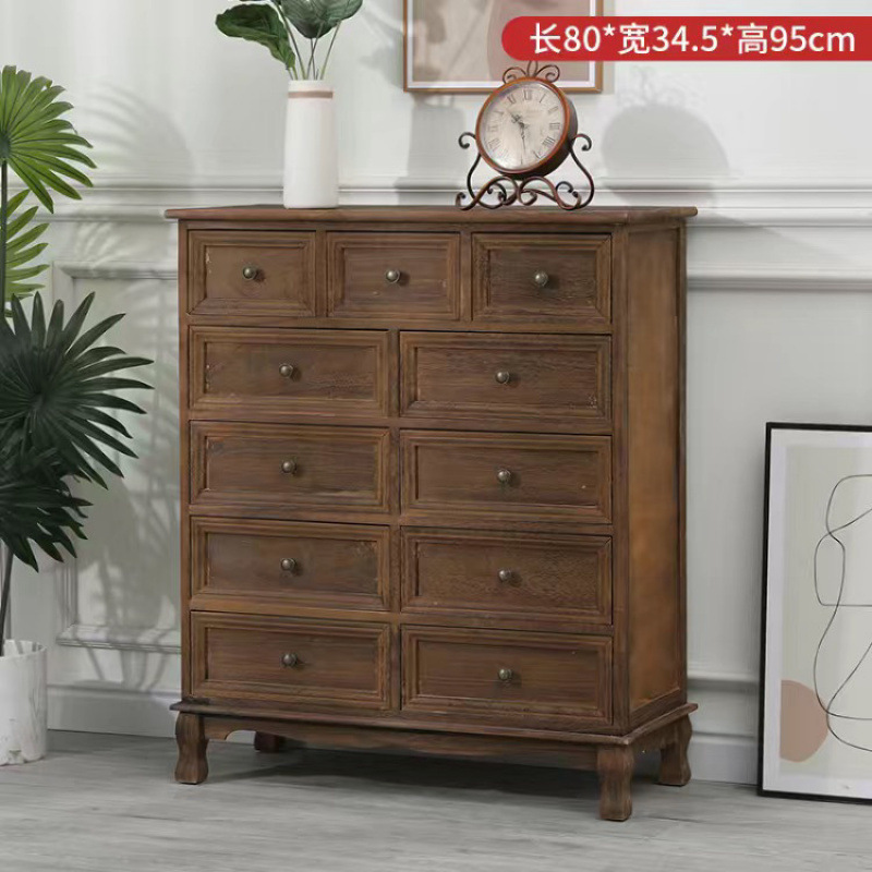 Cinco armarios de madera maciza armario de almacenamiento americano sala de estar dormitorio cabecera de cama pequeño armario de esquina armario de estilo europeo