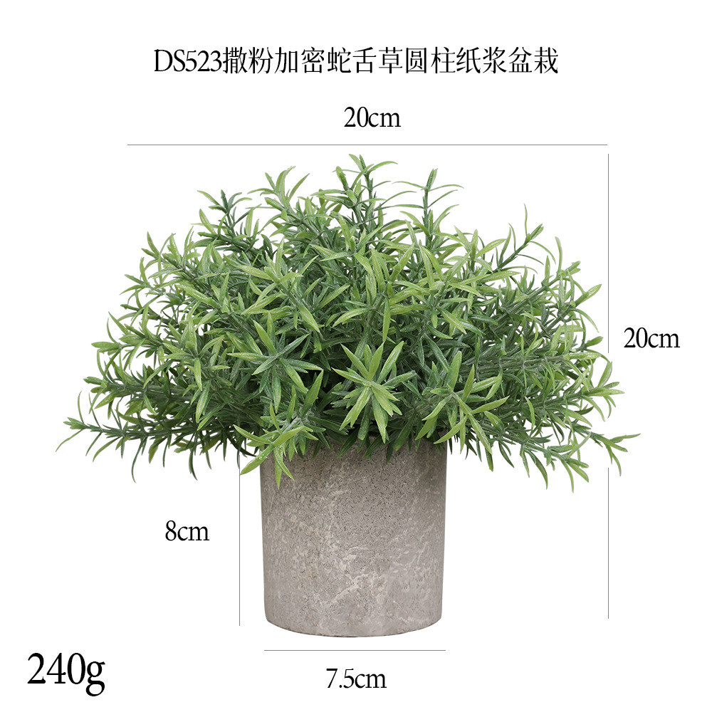 Más de 240 combinaciones populares de macetas con plantas verdes artificiales, decoraciones para el hogar, flores artificiales, bonsáis cilíndricos de pulpa de papel.