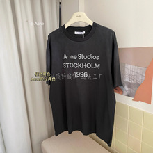 {天花顶版本}25夏季新款AC复古黑tee短袖1996字母圆领百搭男女款