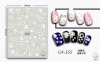 Nail stickers, ultra thin adhesive fake nails, cartoon starry sky, with embroidery, flowered, 3D