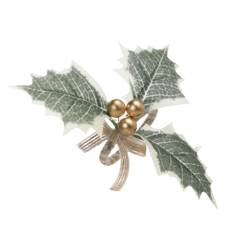 Nórdico hebilla de la servilleta artificial Decoración de mesa de Navidad hoja verde rojo fruta servilleta anillo artificial Mori boca anillo de tela al por mayor