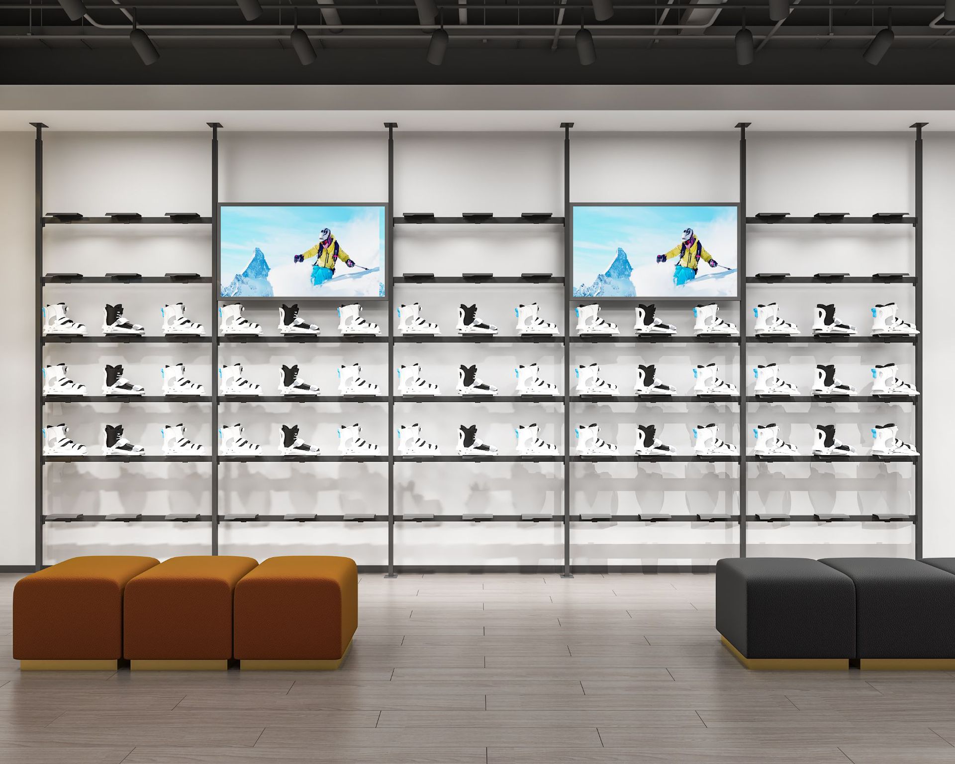 Tienda de zapatos deportivos al aire libre estante de zapatos estante de exhibición tienda de ropa estante de exhibición Zhongdao estante de zapatos estante de tienda de ropa profesional de hombre