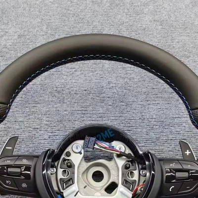 leather, suede, carbon fiber, Steering wheel