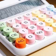 彩色機械鍵盤計算器多巴胺色高顏值網紅辦公計算機財務專用計算器