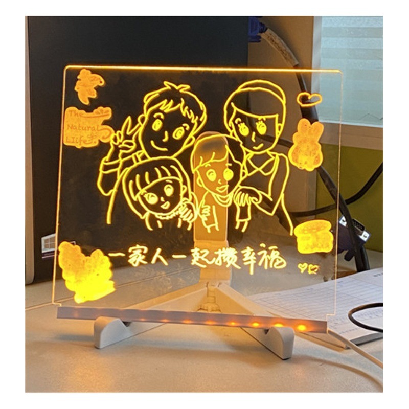 Pizarra acrílica transparente borrable para mensajes infantiles, pizarra de escritura para puesto de venta, pizarra borrable