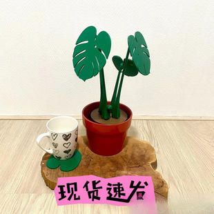 Plant with Magnetic Monstera Coaster Iron Coaster Plant with Magnetic Monstera Coaster Iron Coaster //Dropshipping//