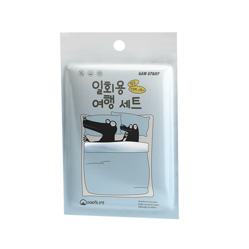 Disposable bed sheets four-piece quilt cover pillowcase three-piece set hotel B&B non-woven travel supplies set wholesale