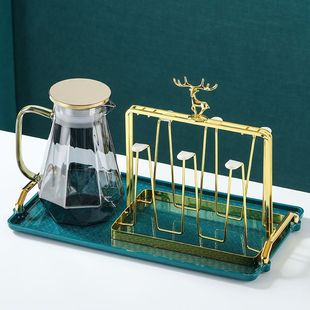 Light Luxury Drain Cup Rack Storage Rack Upside down Hanging Rack Tea Cup Glass Tray for Cup Household Weidong