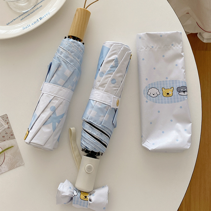 晴雨两用遮阳伞女生小巧便携太阳伞防晒防紫外线全自动折叠太阳伞|undefined