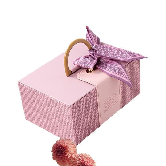 High-end Leather Portable Cosmetic Case Gift Box Wedding Accompanying Gift Wedding Return Gift Box Creative Birthday Gift Box for Best Friends