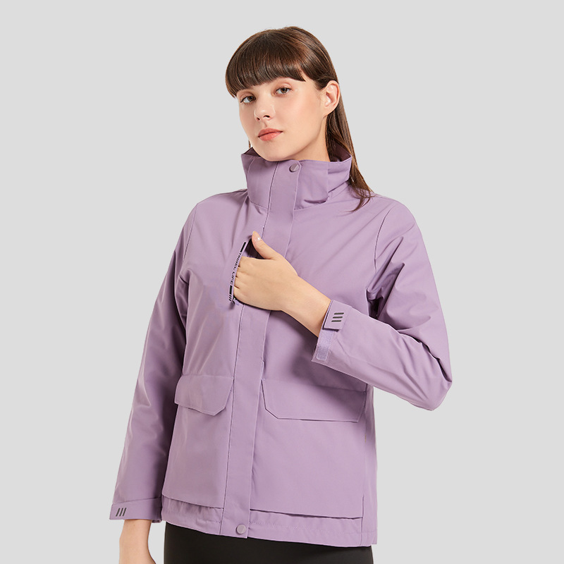 Trajes de invierno de dos piezas para hombres y mujeres al aire libre trajes de montaña 3 - en - 1 desmontables revestimiento a prueba de viento abrigo de moda