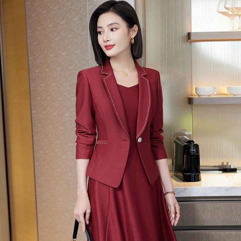 白色西装外套女春秋2025新款气质名媛高级感修身高端职业正装西服|undefined