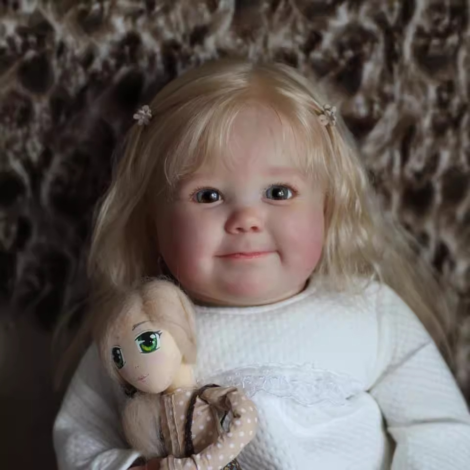 60cm imitación niña muñeca niño junio despierto exquisito pintado 3D piel suministro transfronterizo