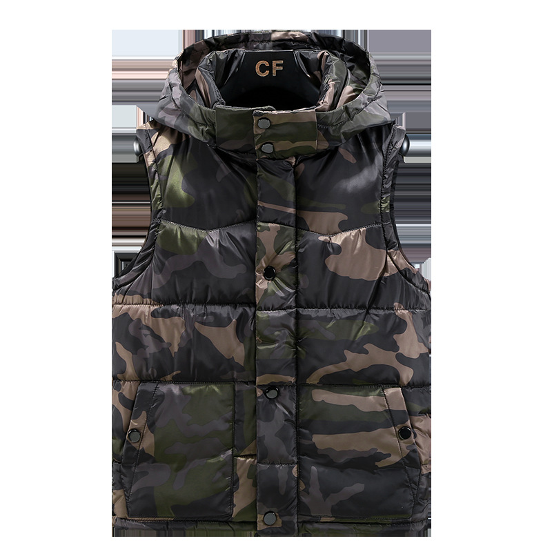 Chaleco de algodón de camuflaje para hombre 2022 nuevo cárdigan de otoño e invierno con capucha chaleco grueso ropa de estudiante chaqueta sin mangas de moda_voghion.com