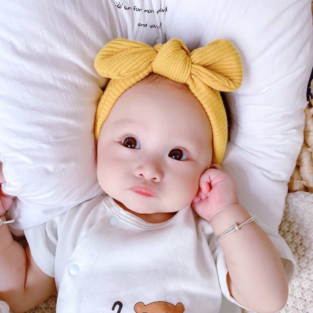 Newborn Baby Bowknot Pullover Hat 2