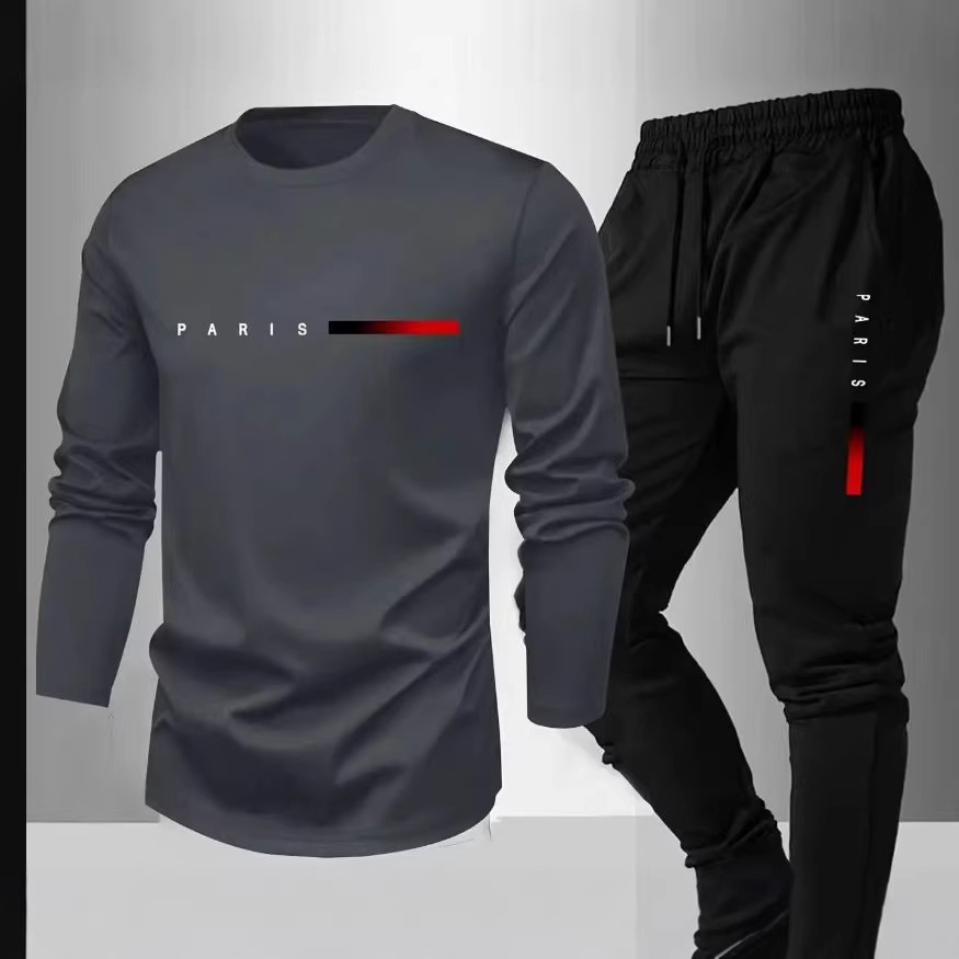 sports suit with a round collar