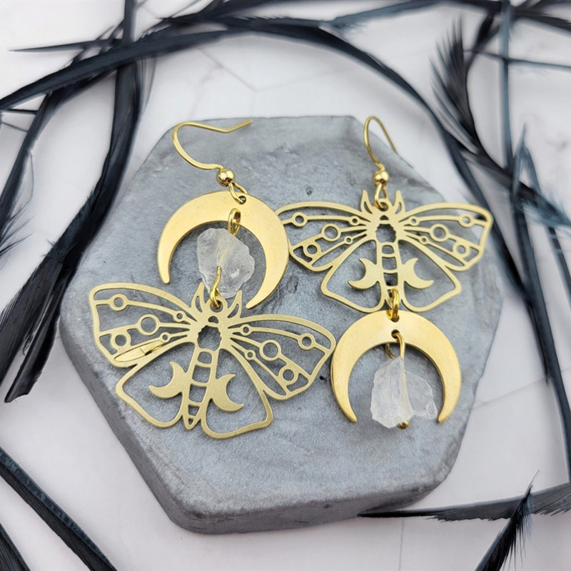 Fashion Moon Metal Womenu0027S Drop Earrings 1 Pair