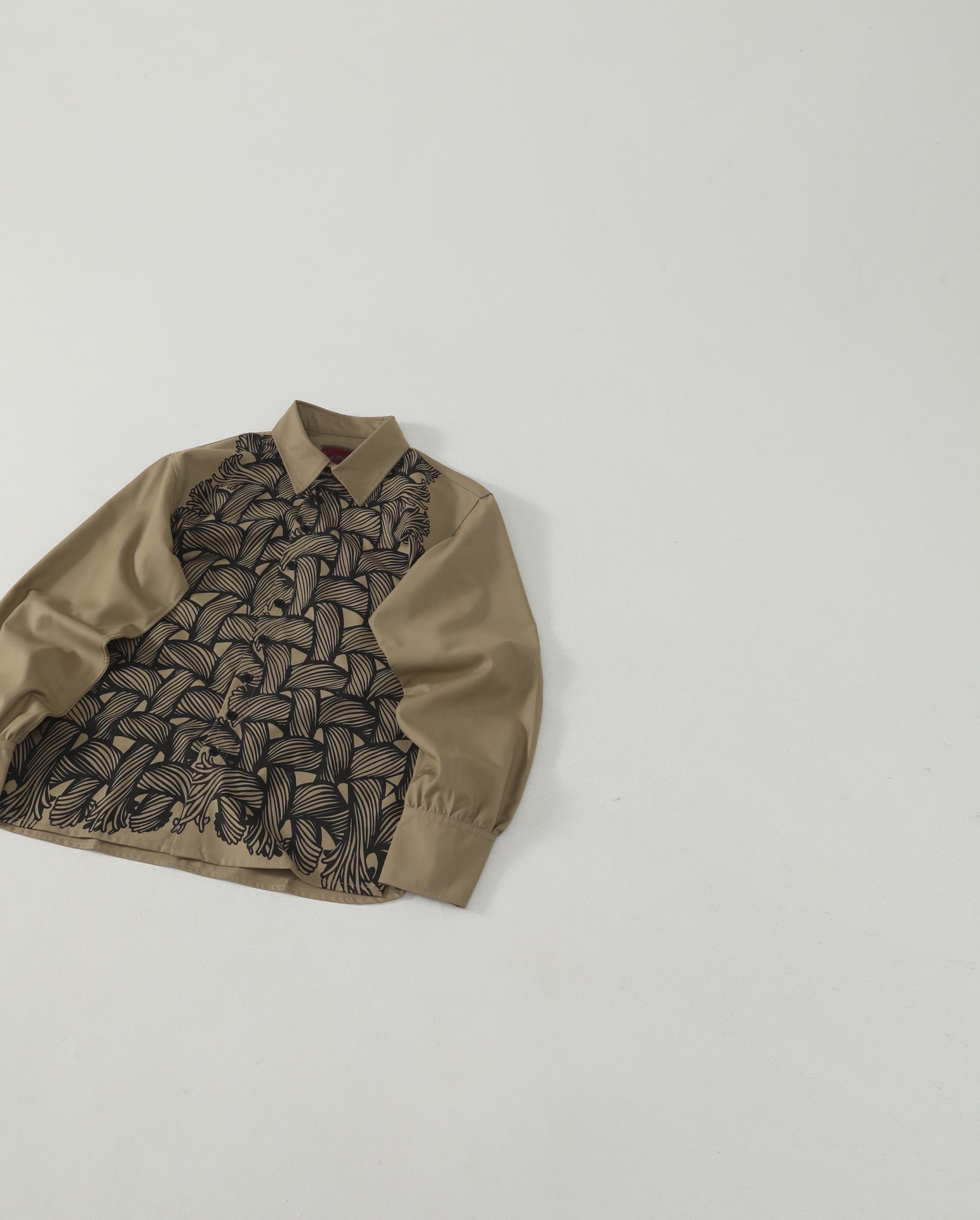 Knotted Casual Shirt With All-over Print For Men Versatile Style_voghion.com