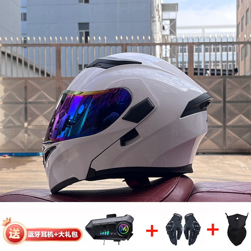 JIEKAI casco de motocicleta casco completo de motocicleta para hombres y mujeres Bluetooth casco de exposición casco de coche eléctrico 3C certificación