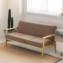 小户型沙发北欧风简约现代两人座原木风极简布艺双人休闲二人位椅